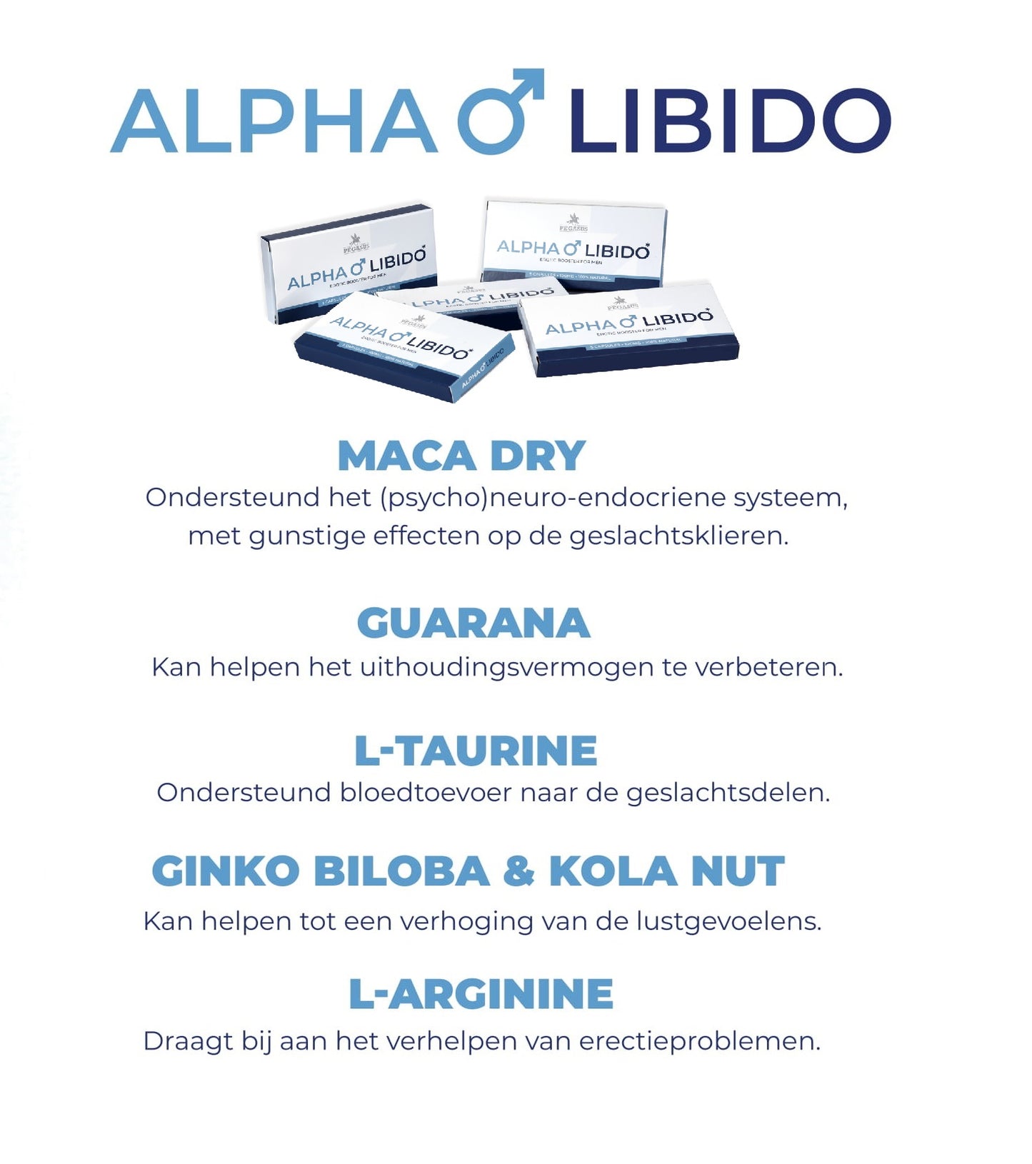 Alpha Libido - 5 Stuks - 100% Natuurlijke Lustopwekkers