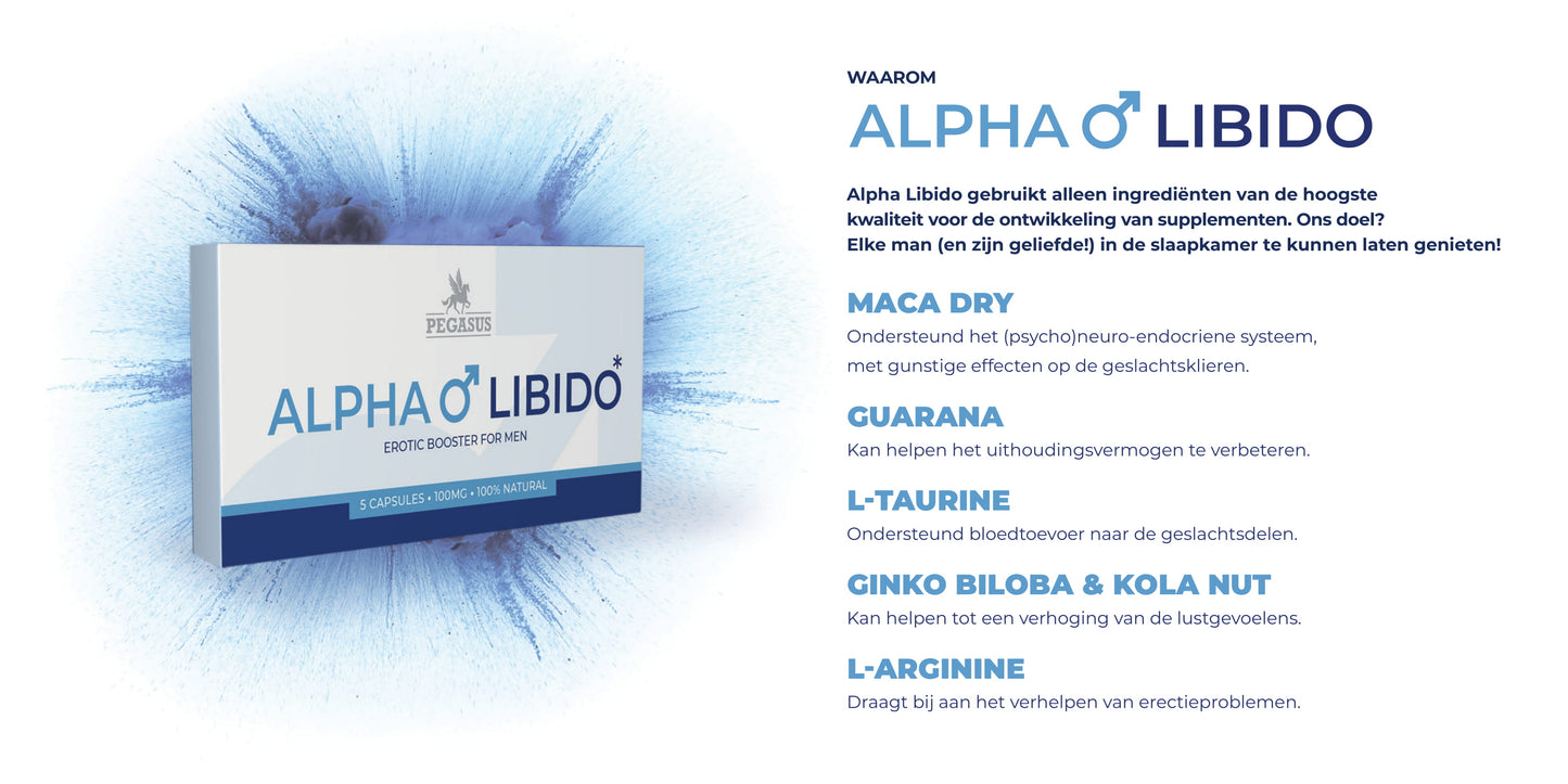 Alpha Libido - 5 Stuks - 100% Natuurlijke Lustopwekkers